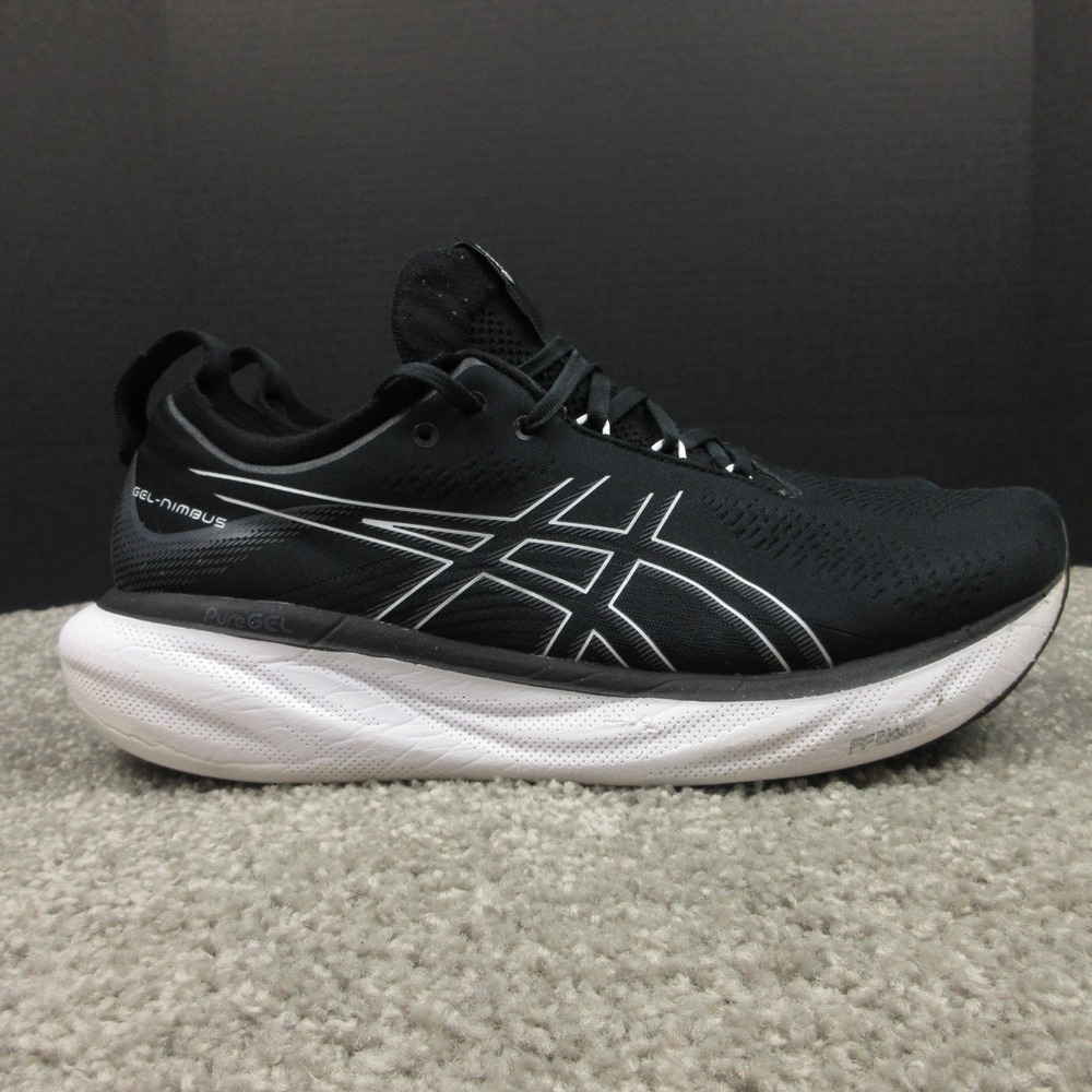 Asics Gel Nimbus 25 Sneakers Mens Size 13 US Black White Running Shoes Trainers
